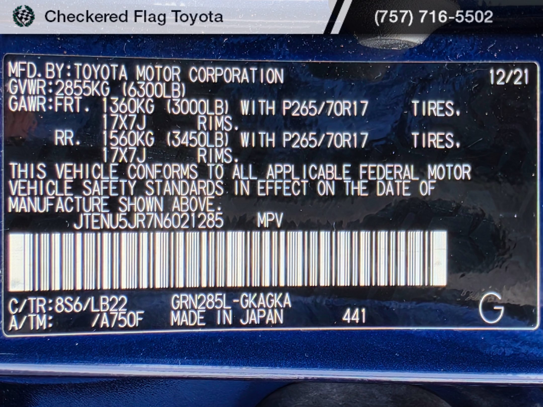 Used 2022 Toyota 4Runner SR5 Premium w/ Moonroof Package AWD/4WD image 22