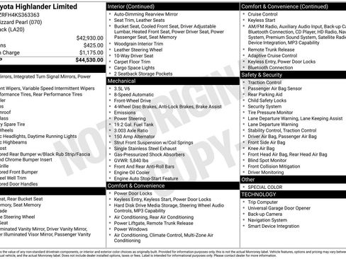 Used 2019 Toyota Highlander Limited FWD image 1