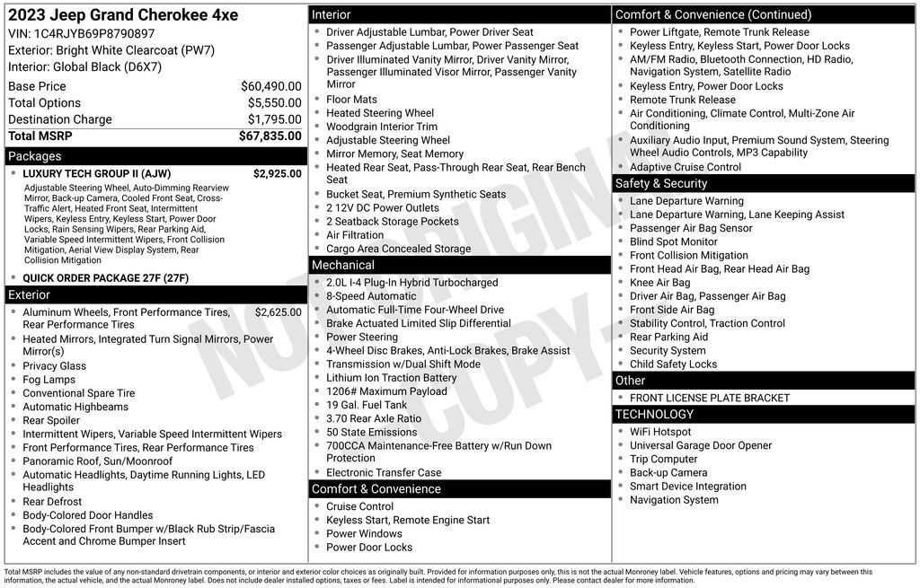 Used 2023 Jeep Grand Cherokee 4WD 4xe image 47