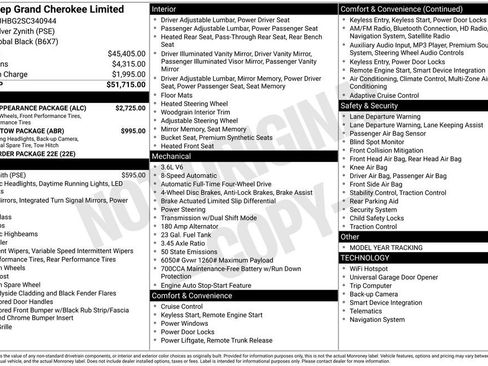 New 2025 Jeep Grand Cherokee Limited w/ Black Appearance Package image 6