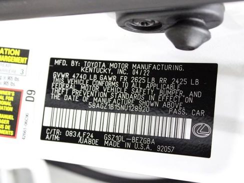 Used 2022 Lexus ES 350 F Sport image 21