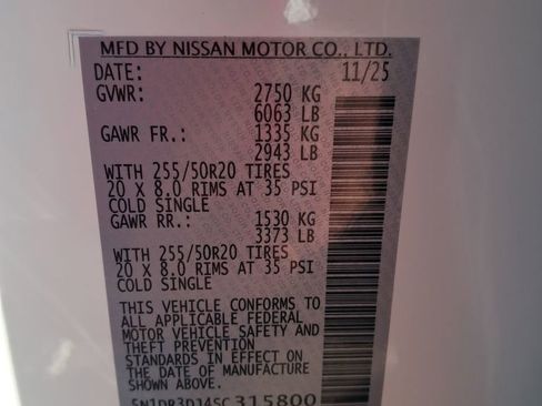 New 2025 Nissan Pathfinder Platinum w/ Cargo Package image 31