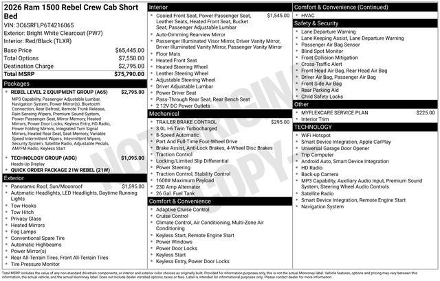 New 2026 RAM 1500 Rebel w/ Rebel Level 2 Equipment Group AWD/4WD image 42