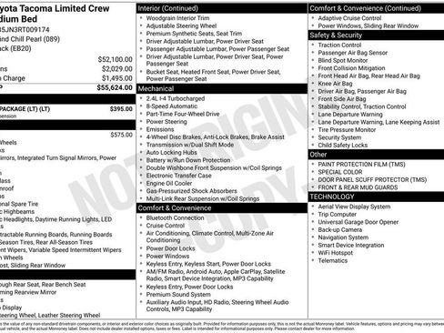 Used 2024 Toyota Tacoma Limited w/ Limited Package (LT) AWD/4WD image 34