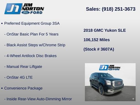 Used 2018 GMC Yukon SLE w/ Convenience Package image 8