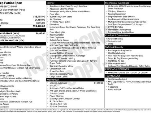 Used 2015 Jeep Patriot Sport w/ Power Value Group AWD/4WD image 10