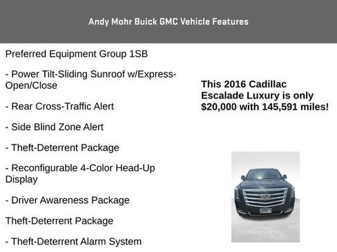 Used 2016 Cadillac Escalade Luxury AWD/4WD image 8
