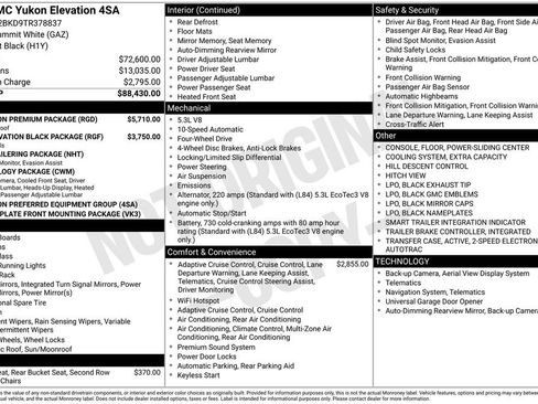 New 2026 GMC Yukon Elevation w/ Elevation Premium Package AWD/4WD image 5