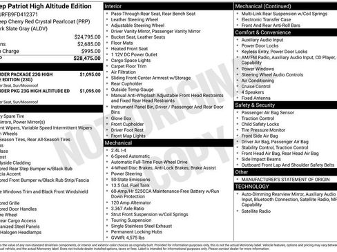 Used 2015 Jeep Patriot High Altitude AWD/4WD image 2