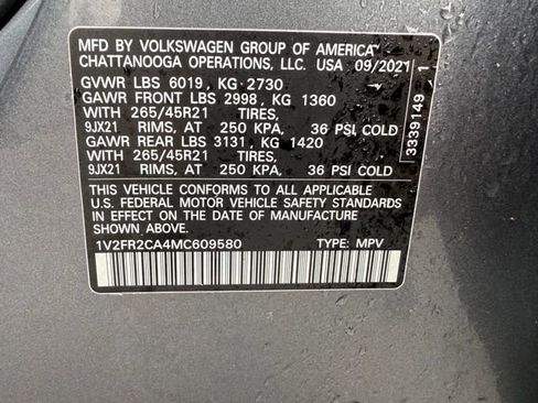 Used 2021 Volkswagen Atlas SEL Premium image 12