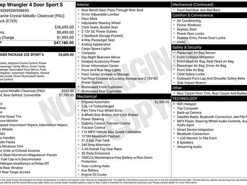 Used 2025 Jeep Wrangler Unlimited Sport AWD/4WD image 51