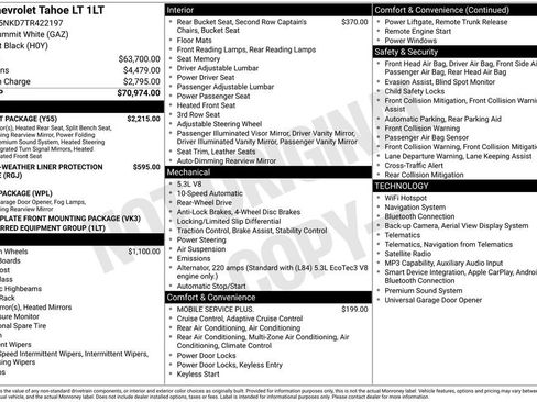 New 2026 Chevrolet Tahoe LT w/ Comfort Package RWD image 23