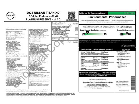 Used 2021 Nissan Titan Platinum Reserve w/ Off Road Protection Package AWD/4WD image 31
