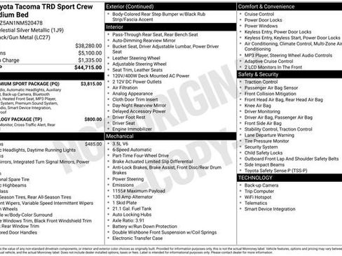 Certified 2022 Toyota Tacoma TRD Sport w/ TRD Premium Sport Package image 29
