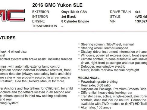 Used 2016 GMC Yukon SLE image 17