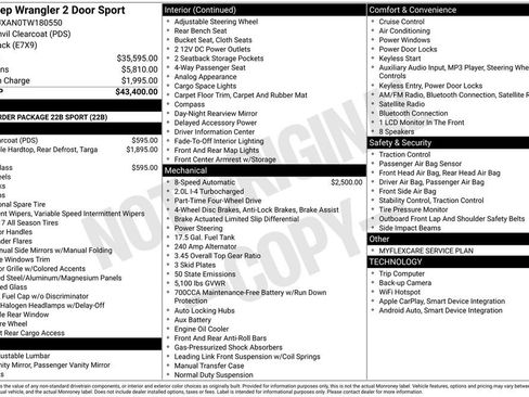 New 2026 Jeep Wrangler Sport AWD/4WD image 5