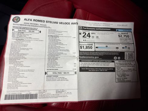 Used 2022 Alfa Romeo Stelvio Veloce AWD/4WD image 36