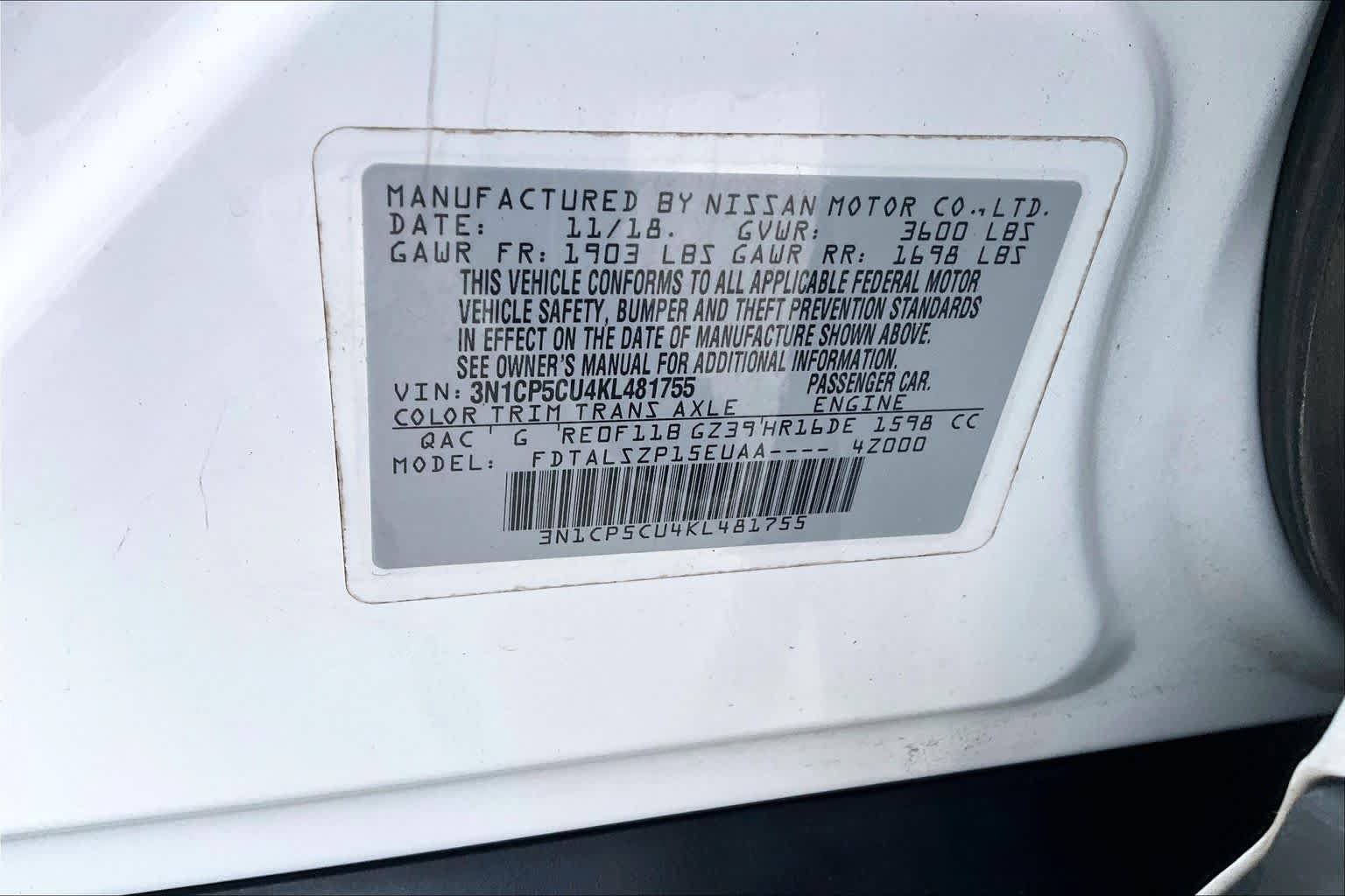 Used 2019 Nissan Kicks SV FWD image 32