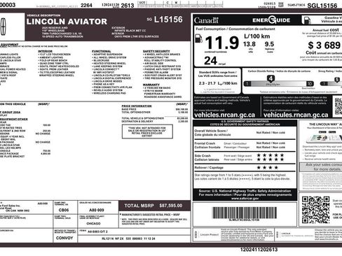 Used 2025 Lincoln Aviator Reserve w/ Jet Appearance Package image 3