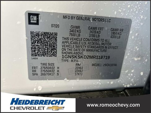 Certified 2021 Chevrolet Tahoe Premier w/ Premium Package AWD/4WD image 8