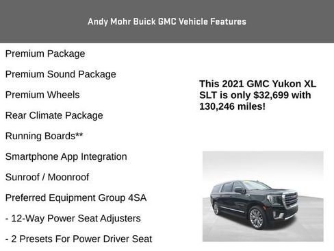 Used 2021 GMC Yukon XL SLT w/ SLT Luxury Plus Package AWD/4WD image 12