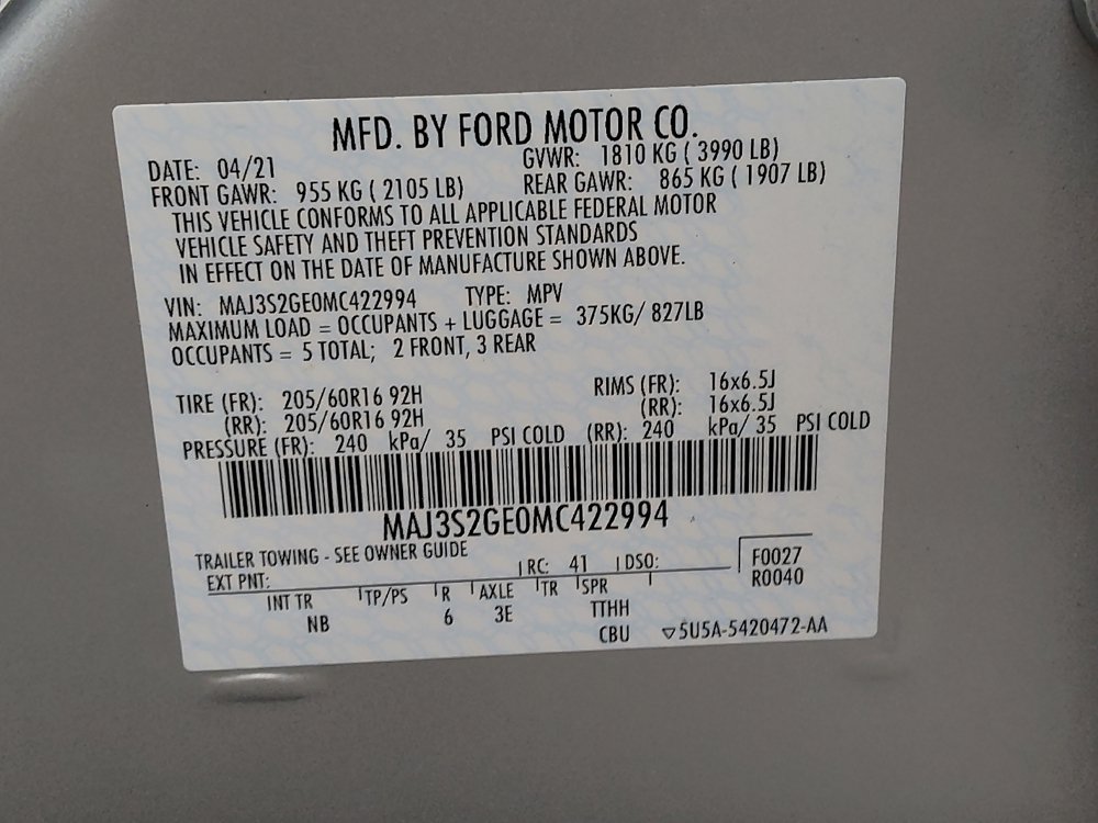 Used 2021 Ford EcoSport SE w/ SE Convenience Package FWD image 33
