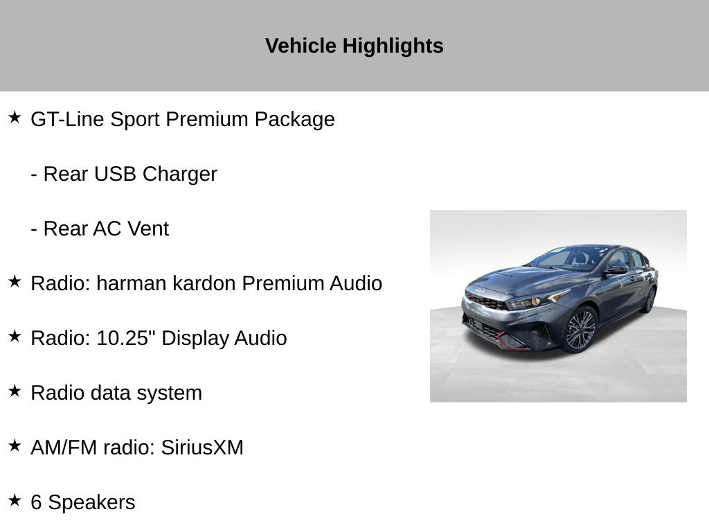 Certified 2023 Kia Forte GT-Line w/ GT-Line Premium Package FWD image 37