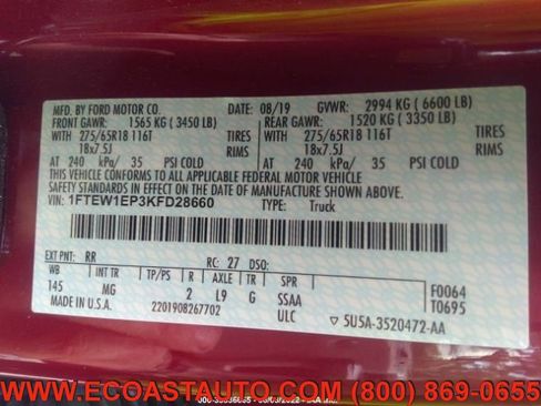 Used 2019 Ford F150 XLT w/ Equipment Group 302A Luxury image 9