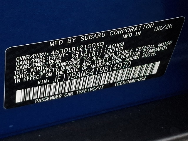 New 2026 Subaru WRX Limited AWD/4WD image 11