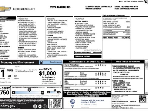 Used 2024 Chevrolet Malibu RS FWD image 2