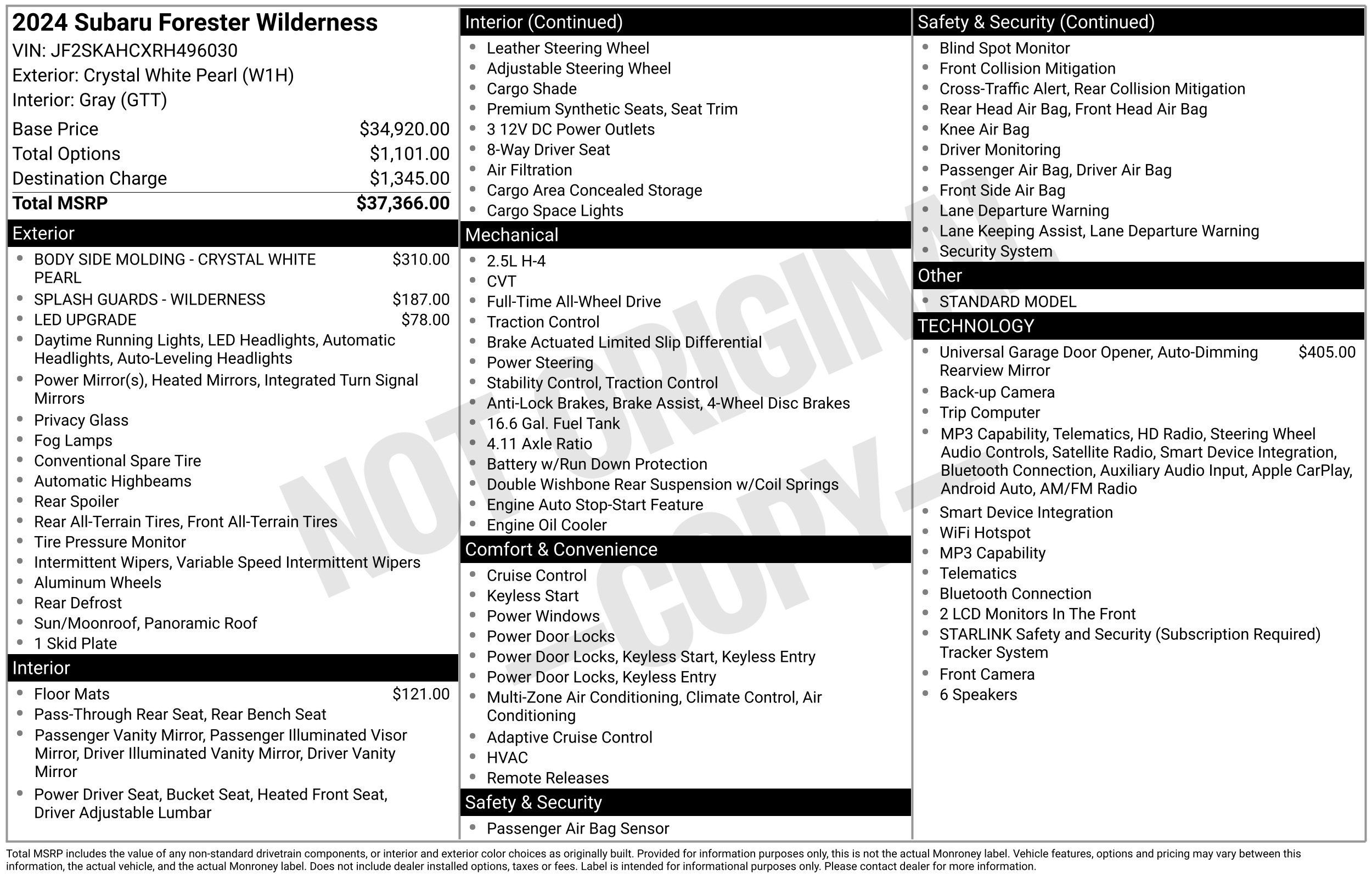Used 2024 Subaru Forester Wilderness AWD/4WD image 2