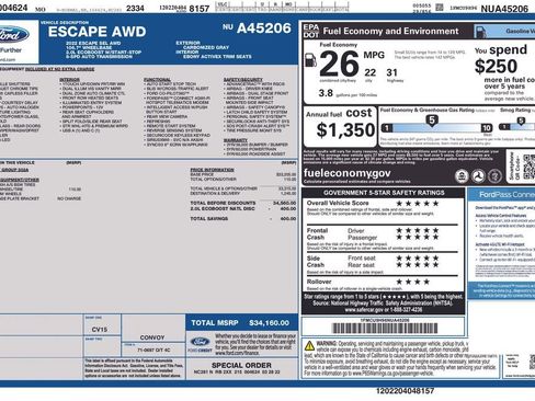 Certified 2022 Ford Escape SEL AWD/4WD image 3
