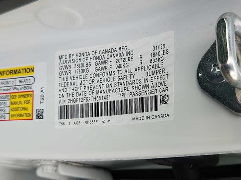 Certified 2026 Honda Civic Sport image 26