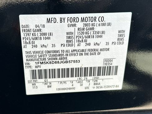 Used 2018 Ford Explorer XLT w/ Equipment Group 202A AWD/4WD image 30