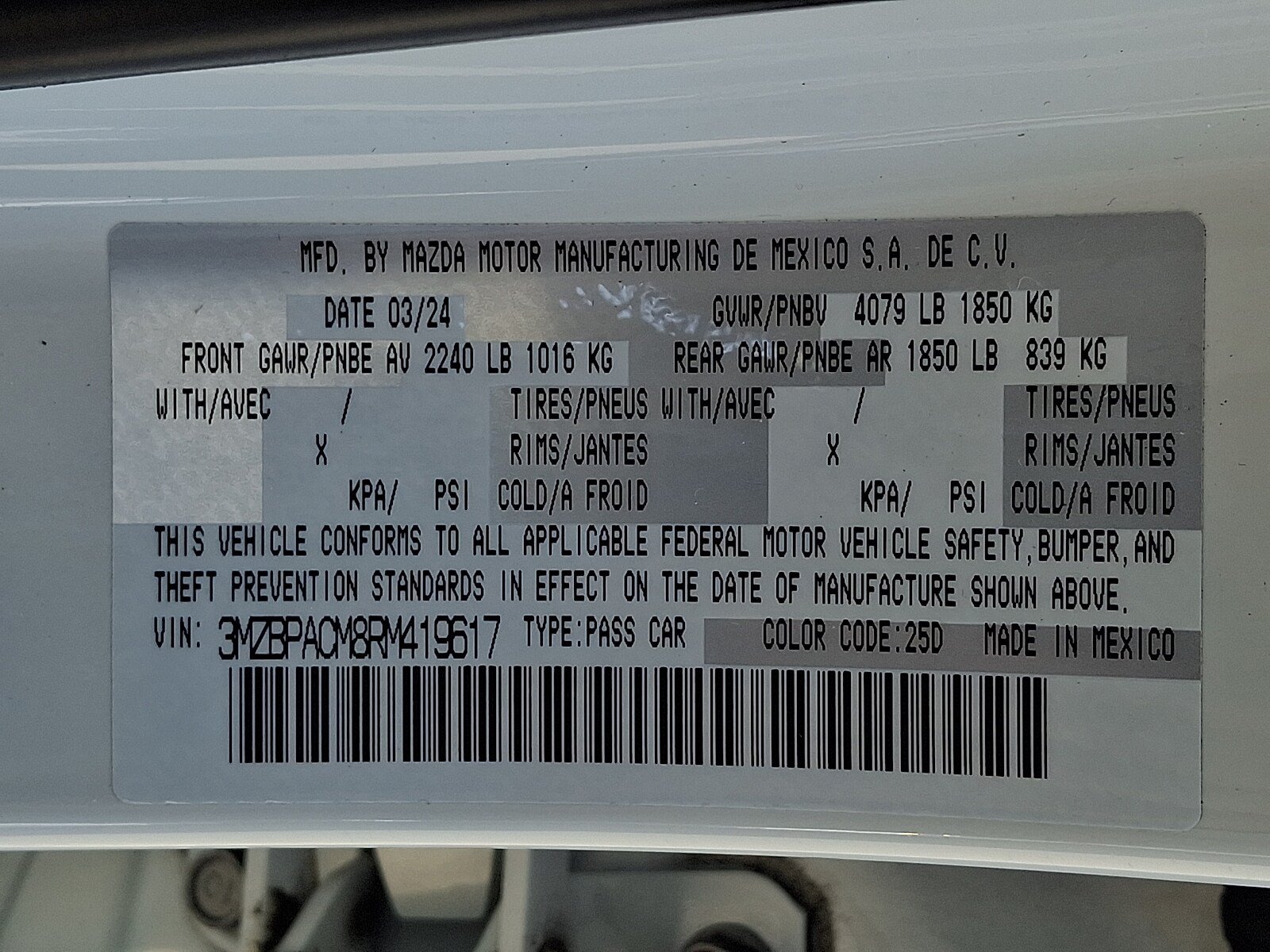 Used 2024 MAZDA MAZDA3 s FWD image 26
