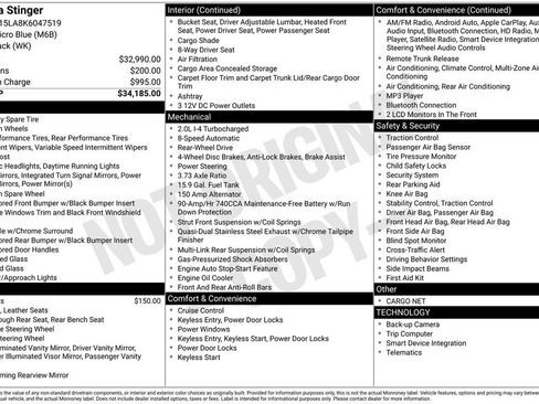 Used 2019 Kia Stinger image 37