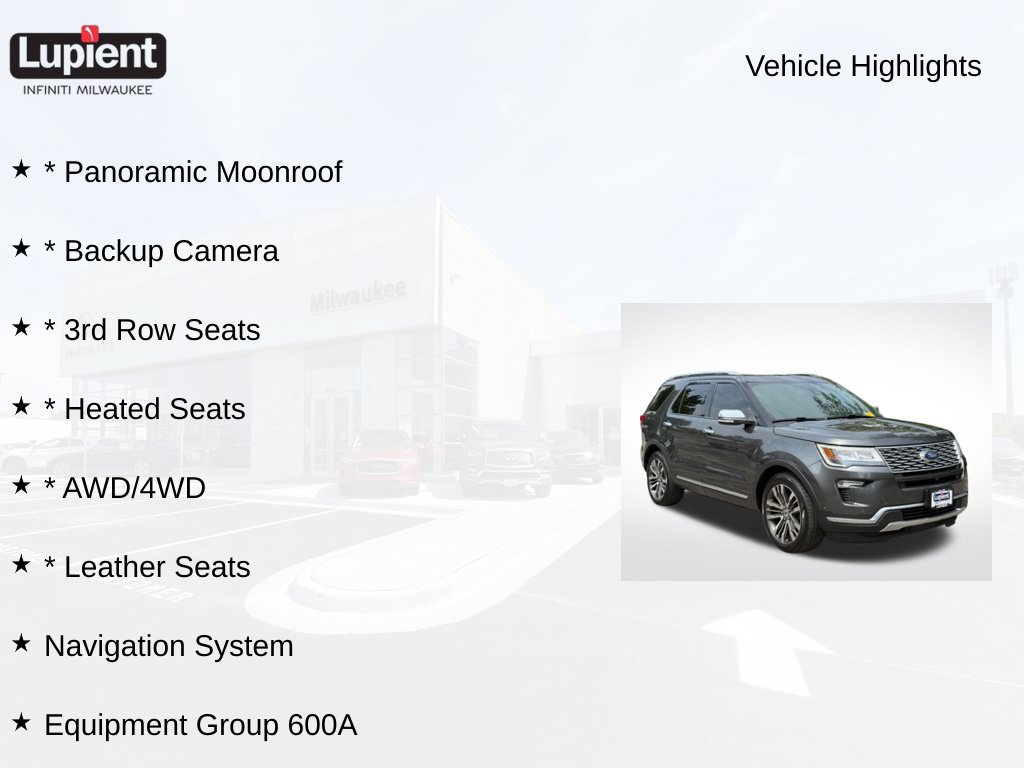 Used 2018 Ford Explorer Platinum AWD/4WD image 2