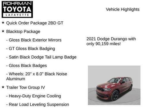 Used 2021 Dodge Durango GT w/ Blacktop Package AWD/4WD image 8