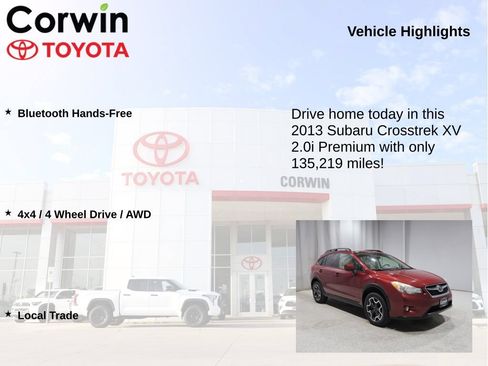 Used 2013 Subaru Crosstrek 2.0i Premium AWD/4WD image 6