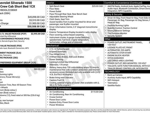 Used 2020 Chevrolet Silverado 1500 Custom w/ Custom 2.7L Value Package image 14