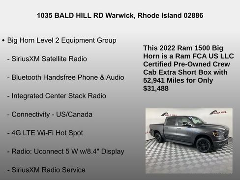 Certified 2022 RAM 1500 Big Horn image 32