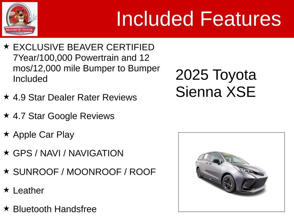 Used 2025 Toyota Sienna XSE AWD/4WD image 4