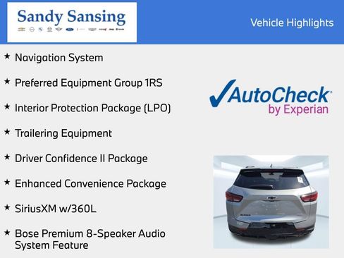 Used 2023 Chevrolet Blazer RS w/ Driver Confidence II Package FWD image 7