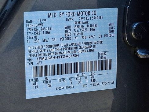 New 2026 Ford Explorer Platinum w/ LUX Leather Package AWD/4WD image 19