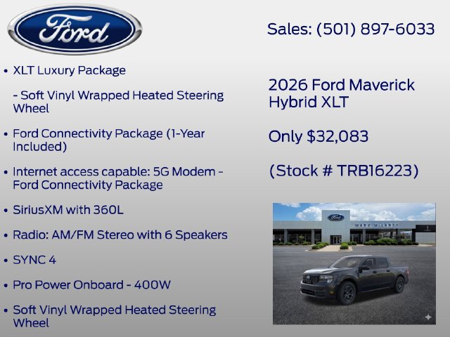 New 2026 Ford Maverick XLT w/ XLT Luxury Package FWD image 12