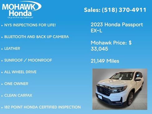 Certified 2023 Honda Passport EX-L image 8