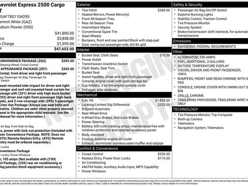 New 2025 Chevrolet Express 2500 w/ Driver Convenience Package image 10