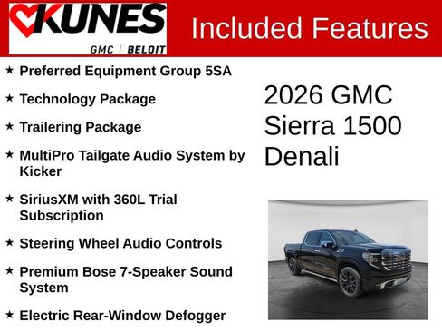 New 2026 GMC Sierra 1500 Denali w/ Technology Package AWD/4WD image 2