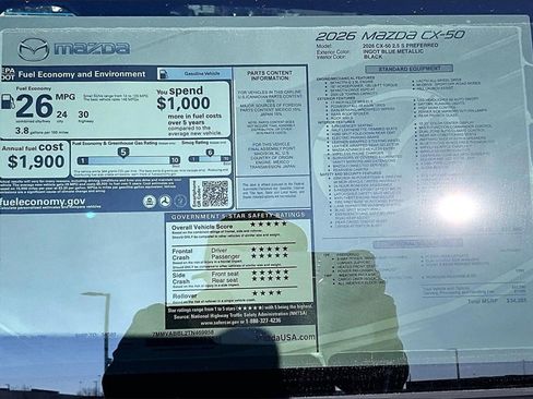 New 2026 MAZDA CX-50 AWD 2.5 S w/ Weather Package image 14