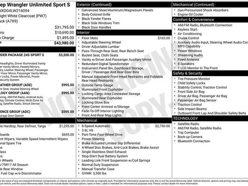 Used 2020 Jeep Wrangler Unlimited Sport S image 34